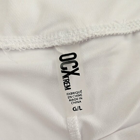 OCX Trem Women's White Activewear Skort Skirt Built In Liner Pockets Size Large - Picture 12 of 16